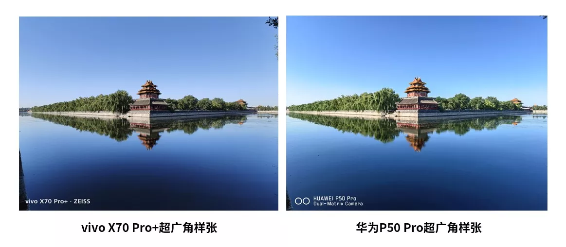ພາບປຽບທຽບລະຫວ່າງ vivo X70 Pro+ ແລະ Huawei P50 Pro