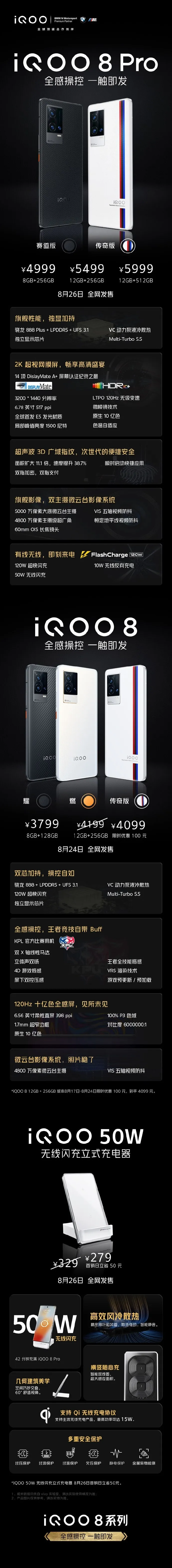 iQOO 8 serijski mobilni telefon