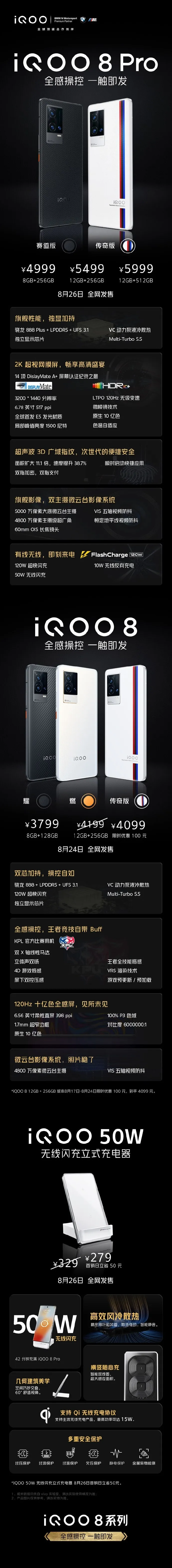 iQOO 8 シリーズの携帯電話